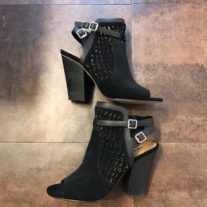 Bcbg black suede heel